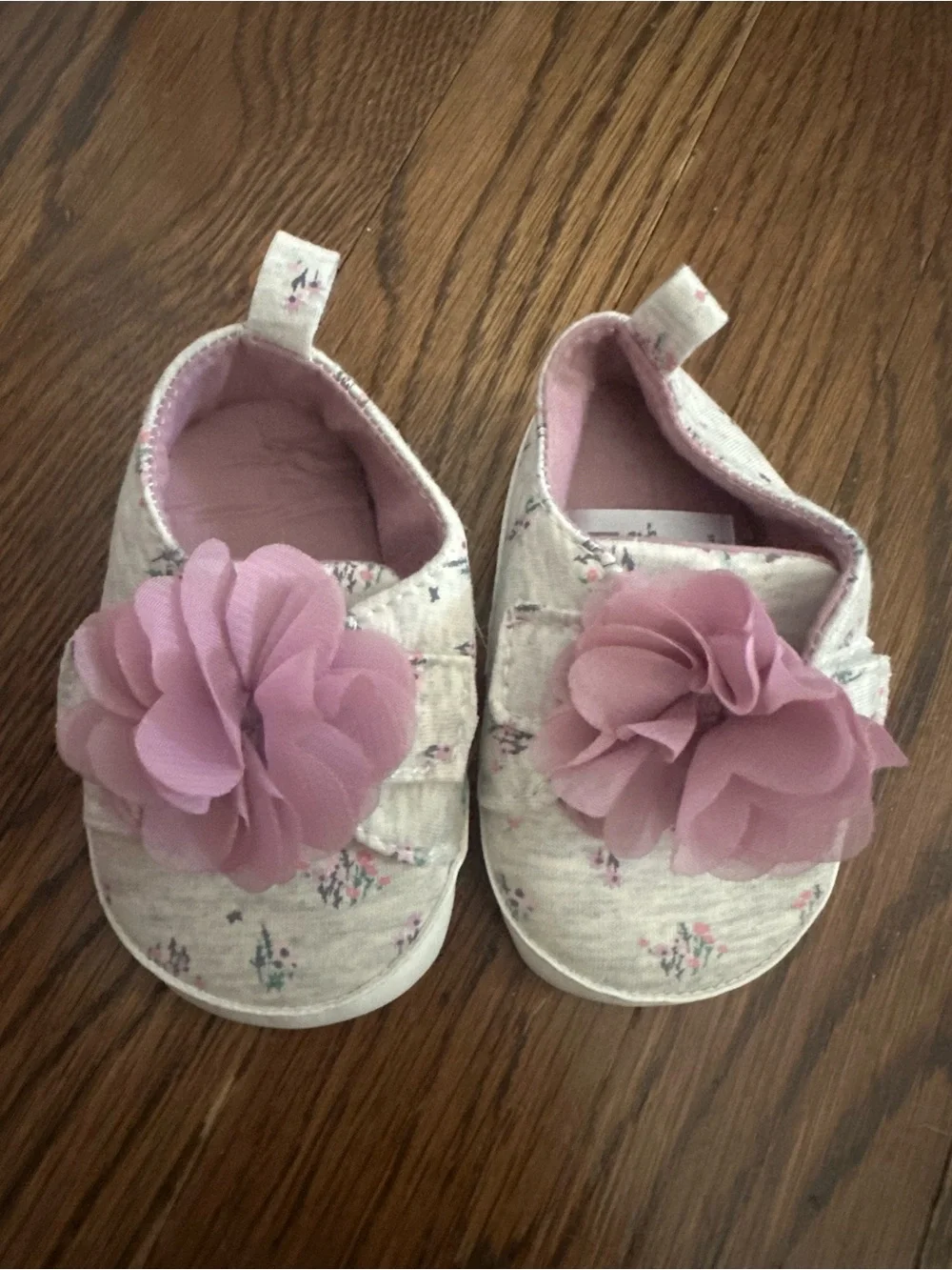 Carter's Floral Baby Slip-On Shoes with Purple Flower